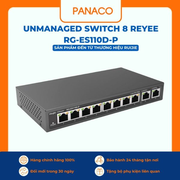 Unmanaged switch 8 Reyee RG-ES110D-P