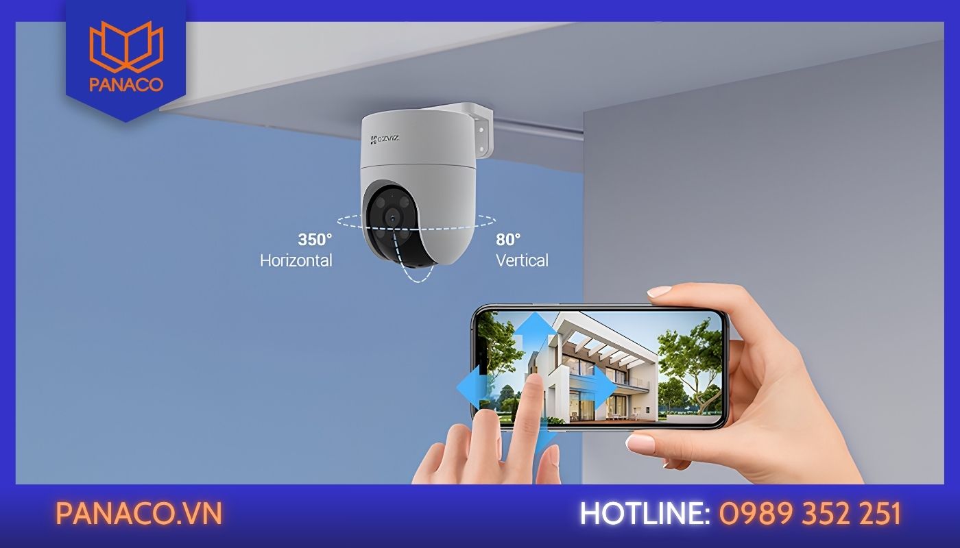 Camera xoay 360 độ có thể điều chỉnh góc độ