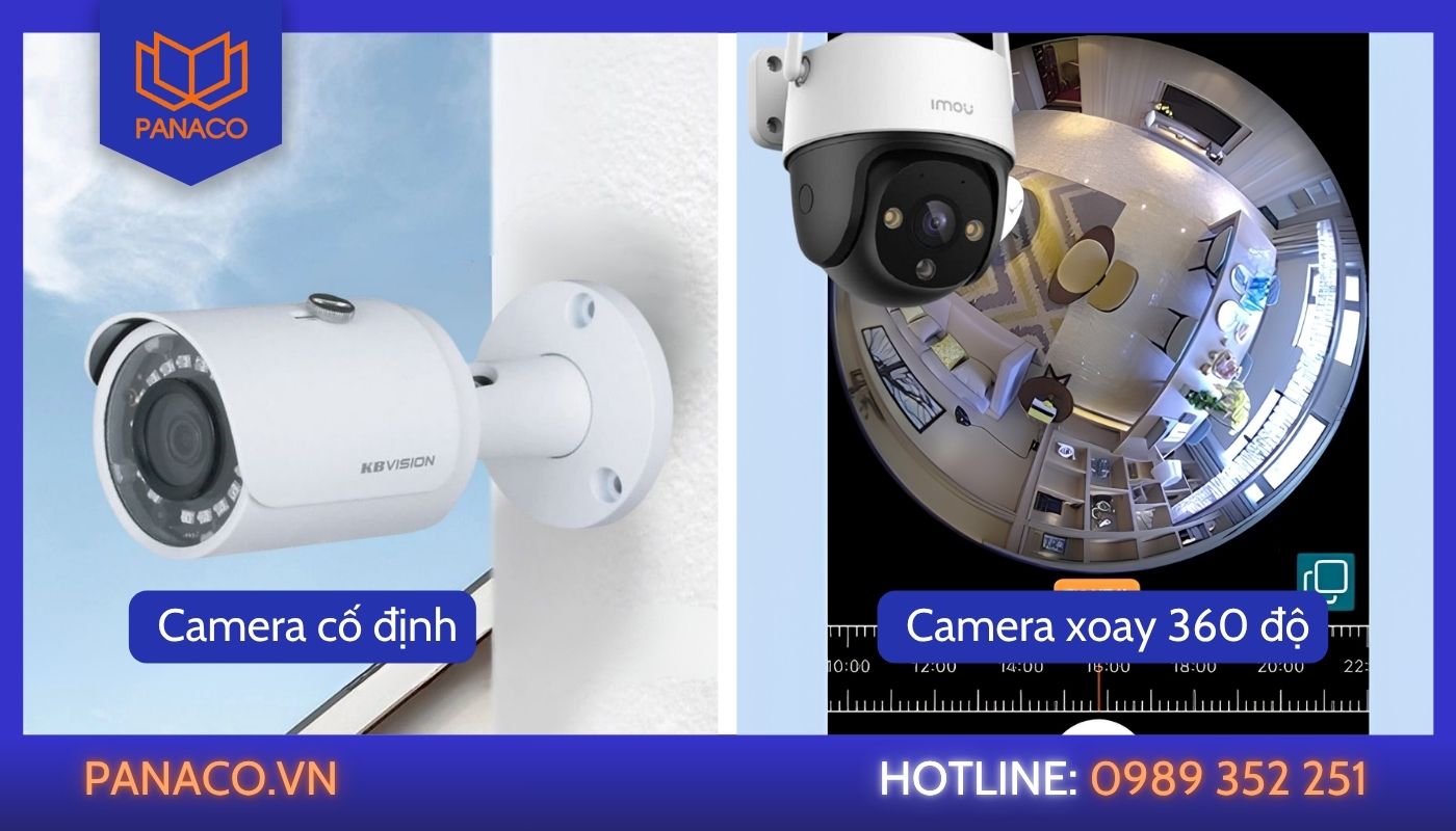 Nên chọn camera cố định hay camera xoay 360 độ? Góc độ quan sát nào tốt?