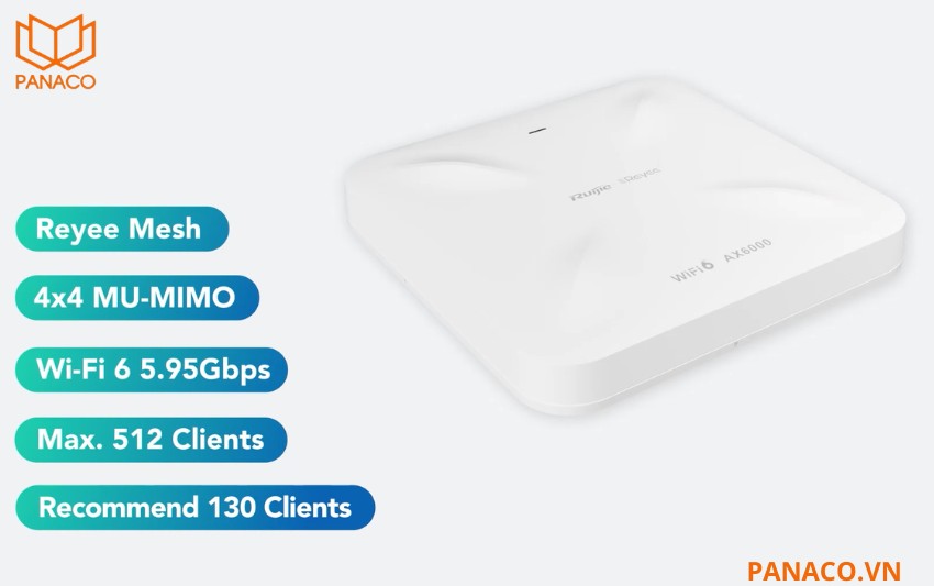 Bộ phát Wifi ốp trần Reyee RG-RAP2260(H)
