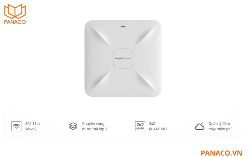 Bộ phát Wifi ốp trần hoặc gắn tường Reyee RG-RAP2200(F)