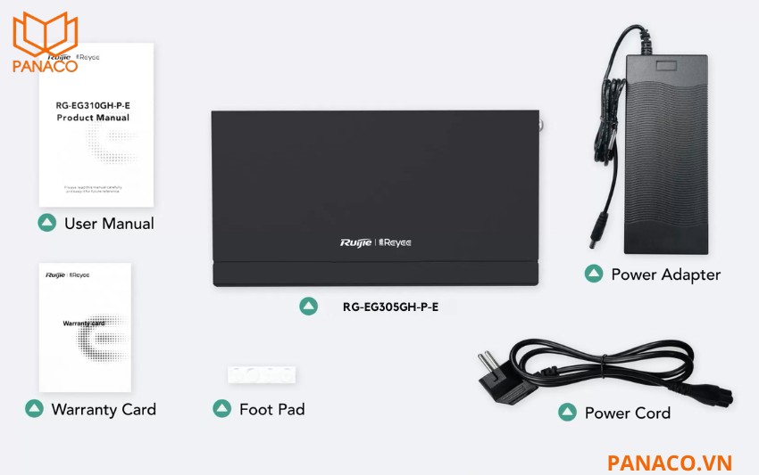 Bộ sản phẩm Smart Gateway Ruijie Reyee RG-EG305GH-P-E