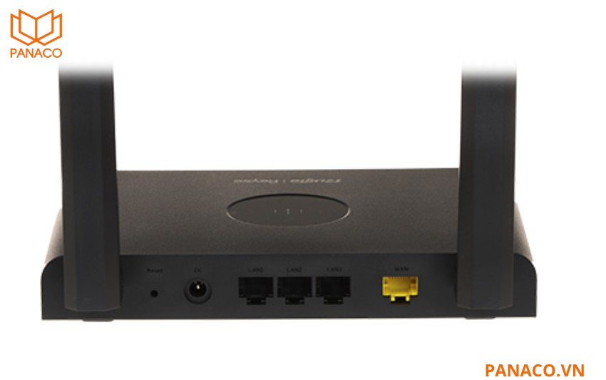 RG-EW300N thiết kế đầy đủ các cổng kết nối cần thiết