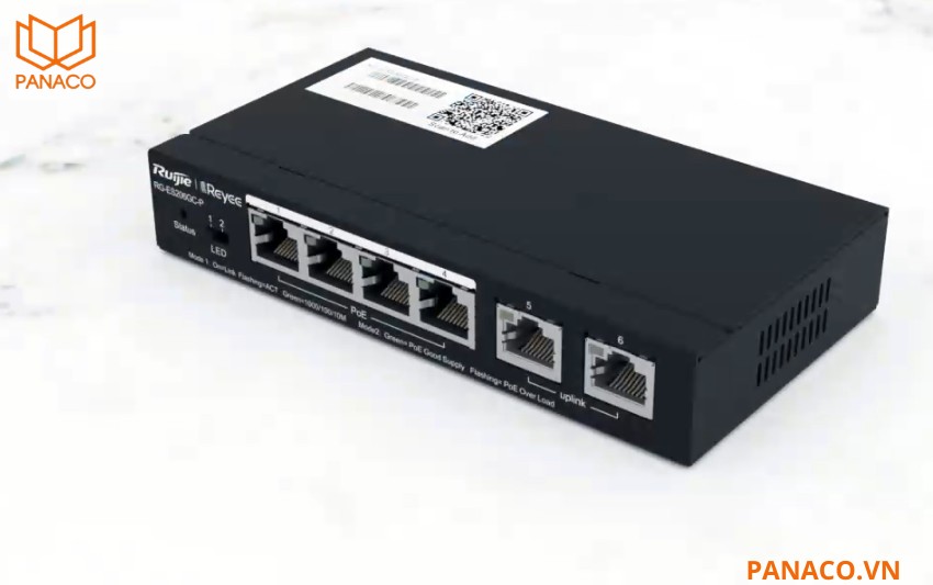 Layer 2 Switch 6 cổng Ruijie Reeye RG-ES206GS-P