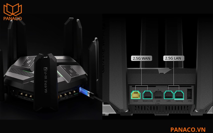 RG-EW7200BE PRO thiết kế 2 cổng WAN tốc độ cao 2,5 Gbps