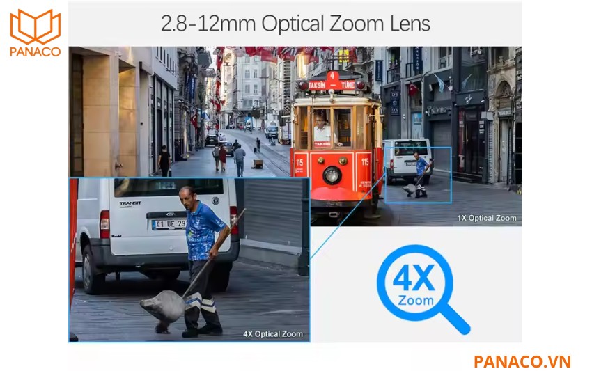 Ống kính zoom 2.8-12mm linh hoạt cho nhiều nhu cầu giám sát