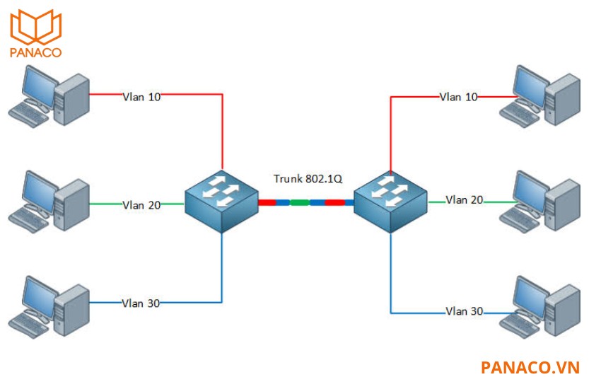 RG-NBS3100-24GT4SFP-V2 hỗ trợ IEEE802.1Q VLAN