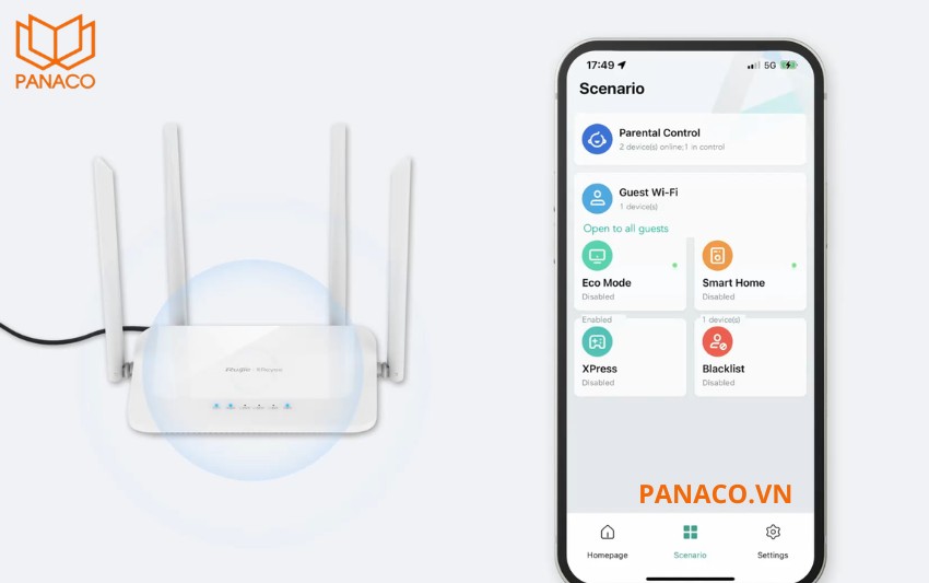 RG-EW1200 hỗ trợ nền tảng Ruijie Cloud miễn phí