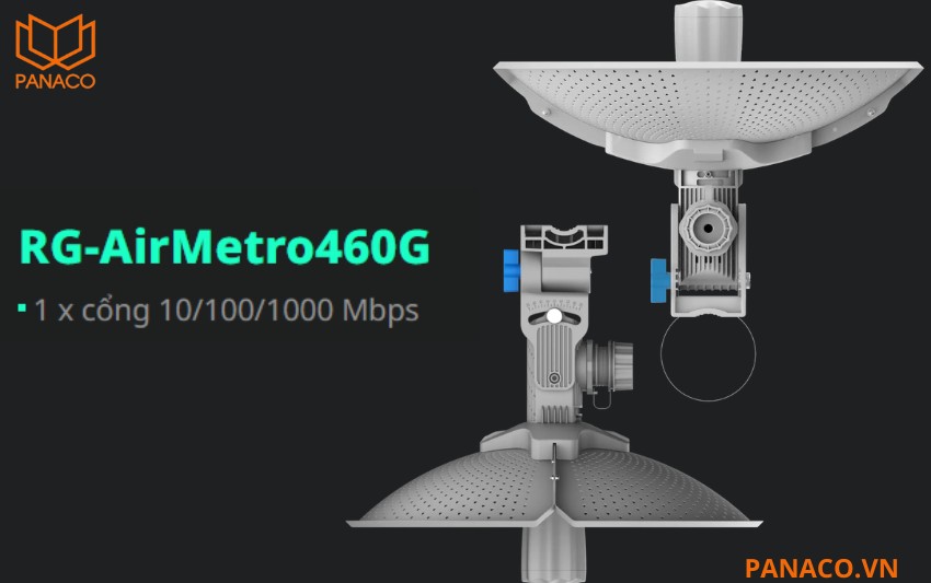 RG-AirMetro460G trang bị cổng mạng Gigabit Ethernet