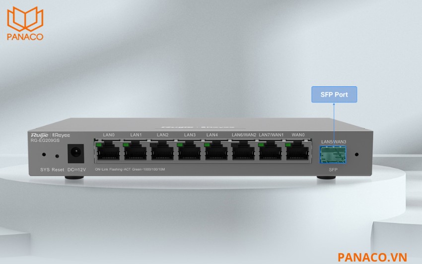 RG-EG209GS tích hợp cổng quang SFP giúp kết nối hạ tầng mạng tốc độ cao