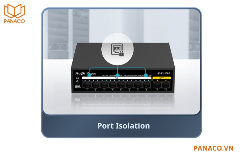 RG-ES110GS-P-L hỗ trợ chế độ Port Isolation