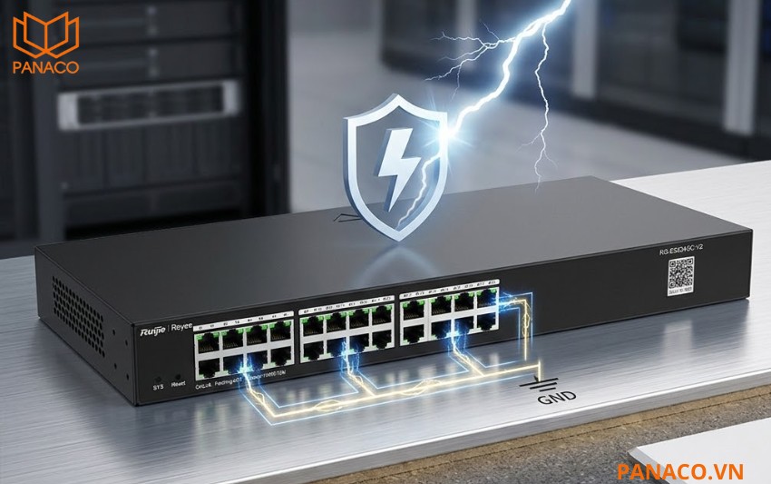 RG-ES224GC-V2 chống sét lan truyền cường độ cao