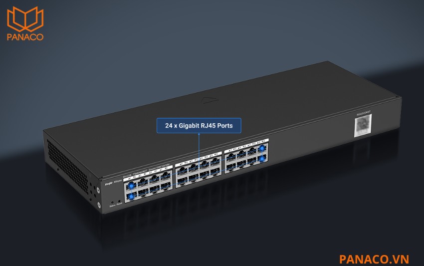 RG-ES224GC-V2 thiết kế 24 cổng tốc độ chuẩn Gigabit