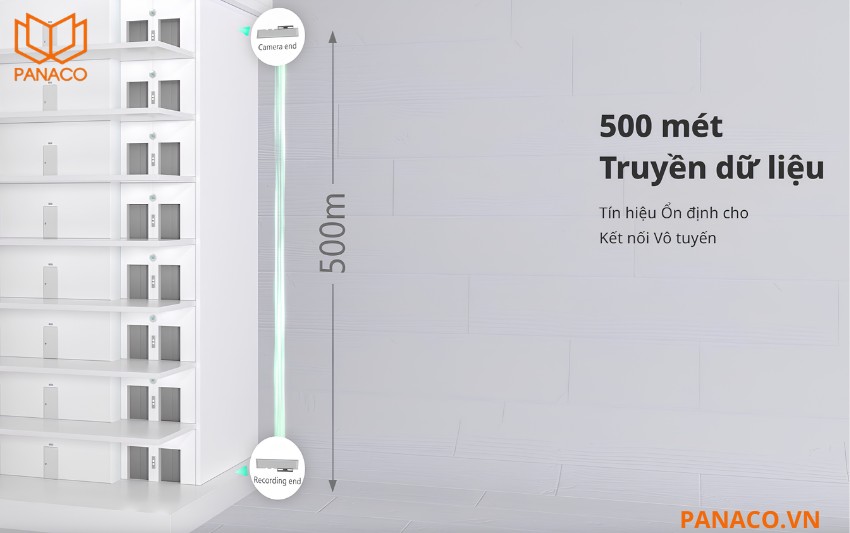 RG-EST100-E truyền tín hiệu mạng đi xa đến 500m ở khu vực ngoài trời