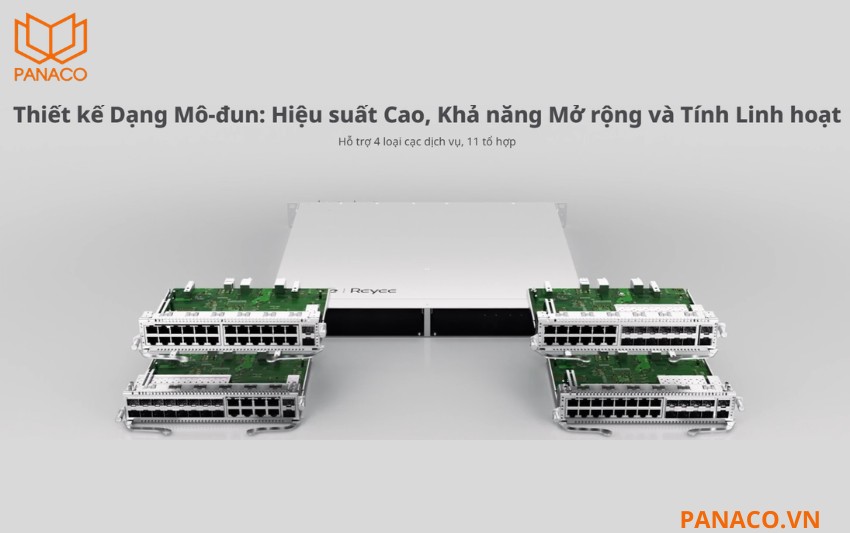 RG-NBS6002 Thiết kế chassis mô-đun giúp mở rộng hệ thống linh hoạt