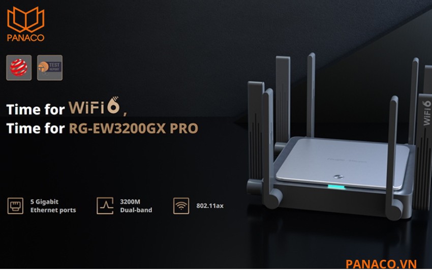 Router Wifi 6 Mesh Ruijie Reeye RG-EW3200GX PRO