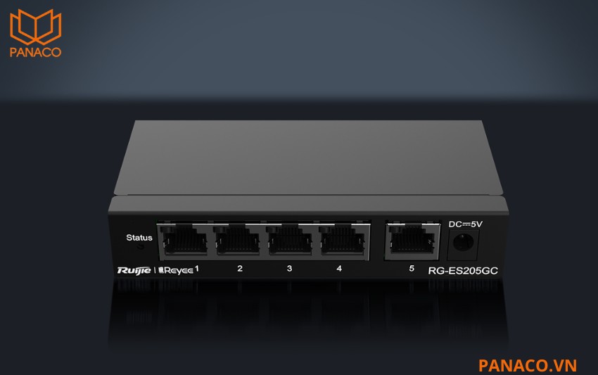 Ruijie Reyee RG-ES205GC được thiết kế 5 cổng Gigabit