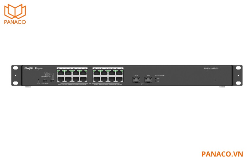 Switch 16 cổng PoE Ruijie Reeye RG-ES118GS-P-L