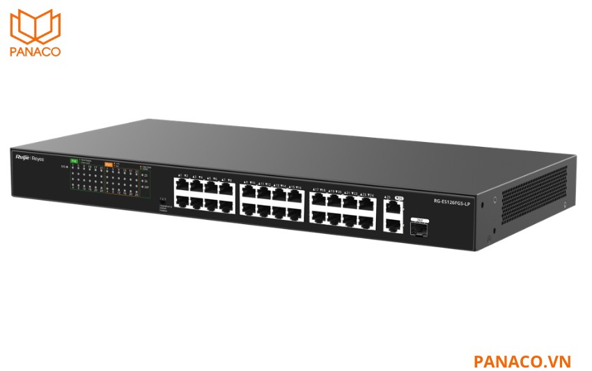 Switch 24 cổng PoE Ruijie Reeye RG-ES126FGS-LP