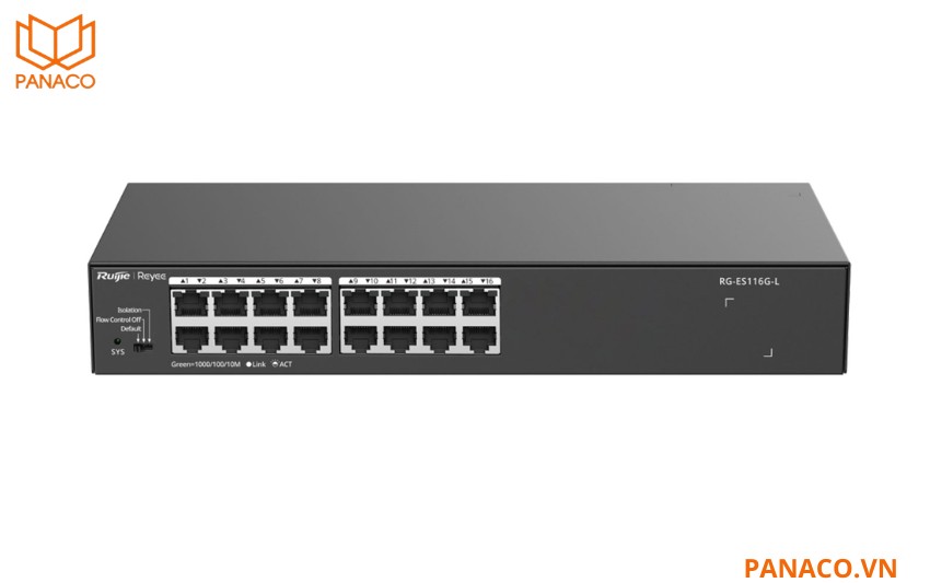 Unmanaged switch 16 cổng Ruijie Reeye RG-ES116G-L