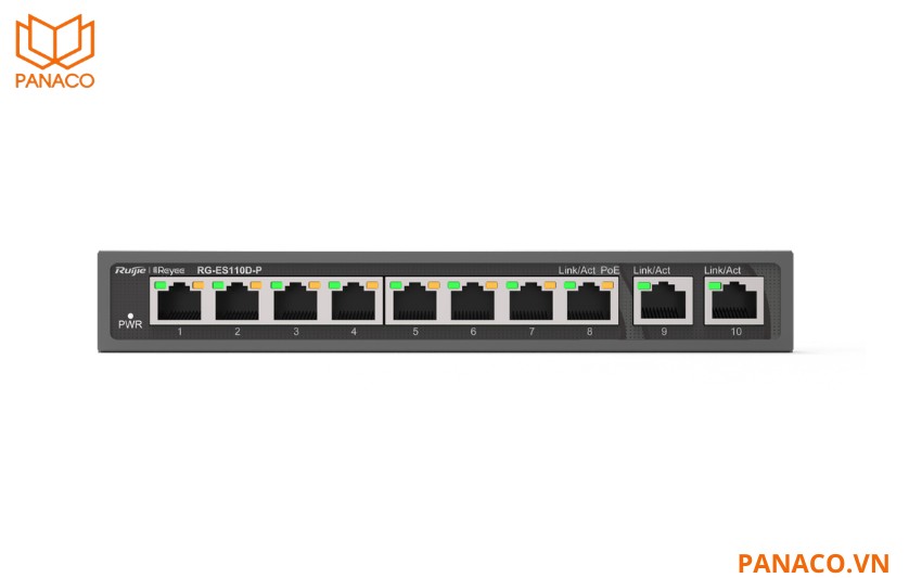 Unmanaged switch 8 Reyee RG-ES110D-P