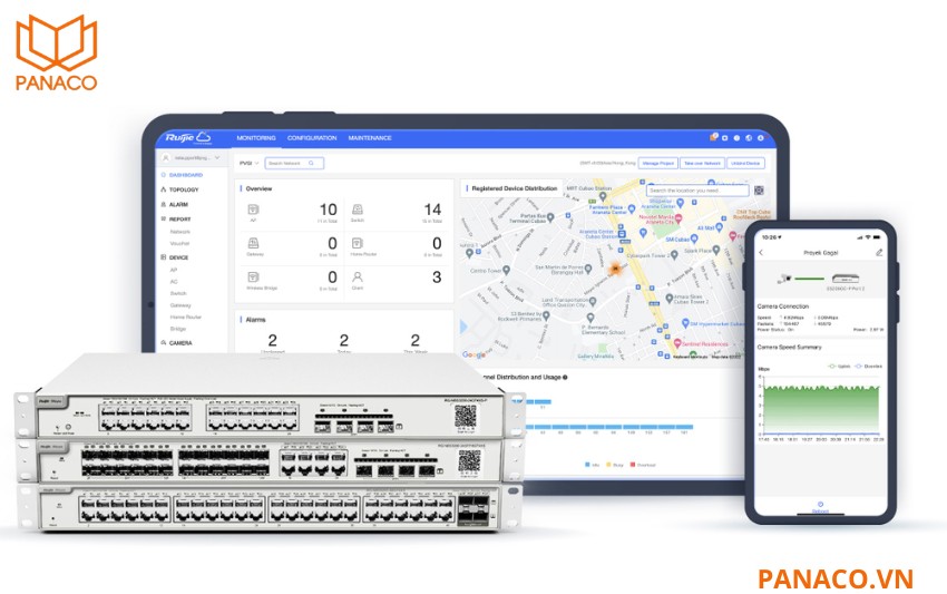RG-NBS3200-24GT4XS quản lý thông minh qua Ruijie Cloud miễn phí
