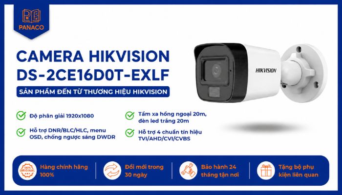 camera hikvision thân trụ trong nhà