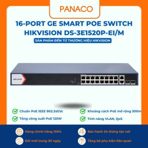 16-Port GE Smart PoE switch hikvision DS-3E1520P-EI/M