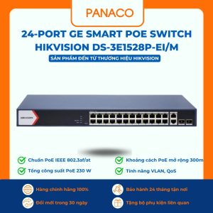 24-Port GE Smart PoE switch hikvision DS-3E1528P-EI/M