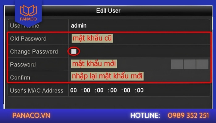 Sau khi kích hoạt camera, hãy thay đổi sang mật khẩu mạnh