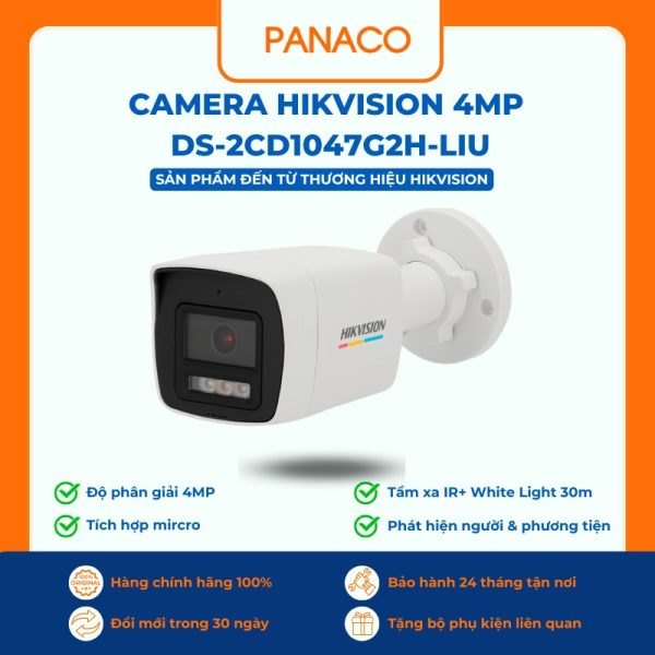 Camera HIKVISION 4MP DS-2CD1047G2H-LIU