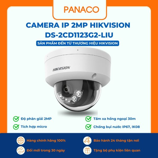Camera IP 2MP Hikvision DS-2CD1123G2-LIU