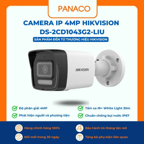 Camera IP 4MP Hikvision DS-2CD1043G2-LIU