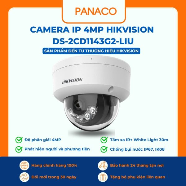 Camera IP 4MP Hikvision DS-2CD1143G2-LIU