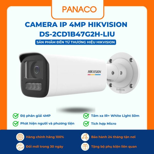 Camera IP 4MP Hikvision DS-2CD1B47G2H-LIU