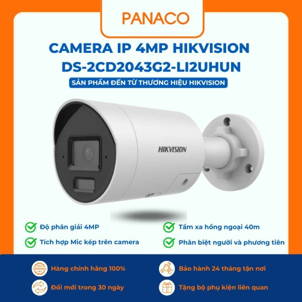 Camera IP 4MP Hikvision DS-2CD2043G2-LI2UHUN