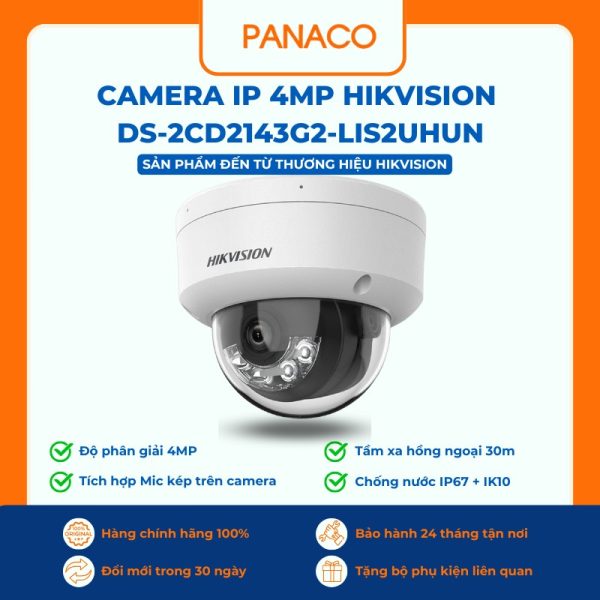 Camera IP 4MP Hikvision DS-2CD2143G2-LIS2UHUN