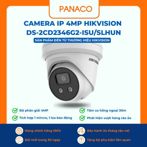 Camera IP 4MP Hikvision DS-2CD2346G2-ISU/SLHUN