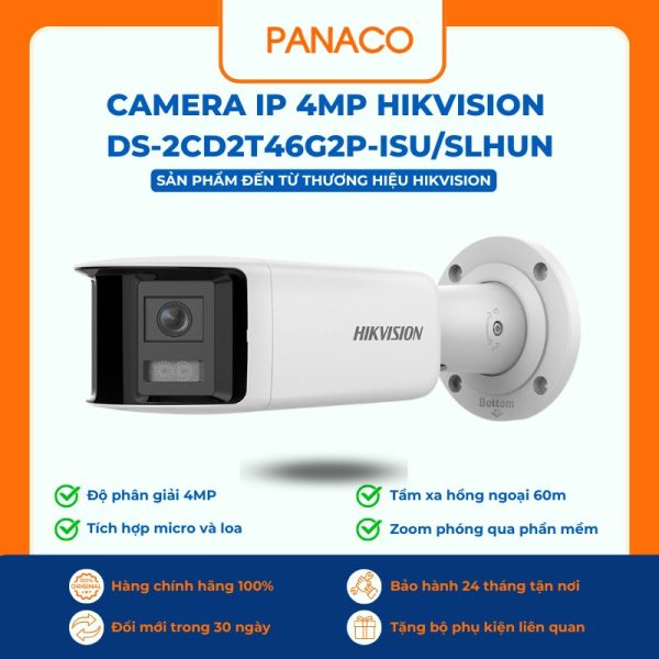 Camera IP 4MP Hikvision DS-2CD2T46G2P-ISU/SLHUN