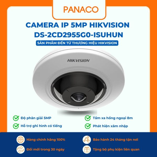 Camera IP 5MP hikvision DS-2CD2955G0-ISUHUN