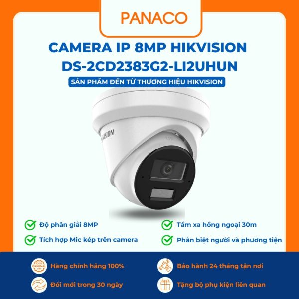 Camera IP 8MP Hikvision DS-2CD2383G2-LI2UHUN