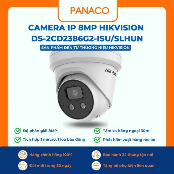 Camera IP 8MP Hikvision DS-2CD2386G2-ISU/SLHUN