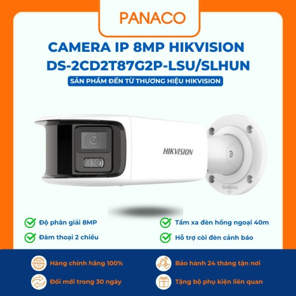 Camera IP 8MP Hikvision DS-2CD2T87G2P-LSU/SLHUN