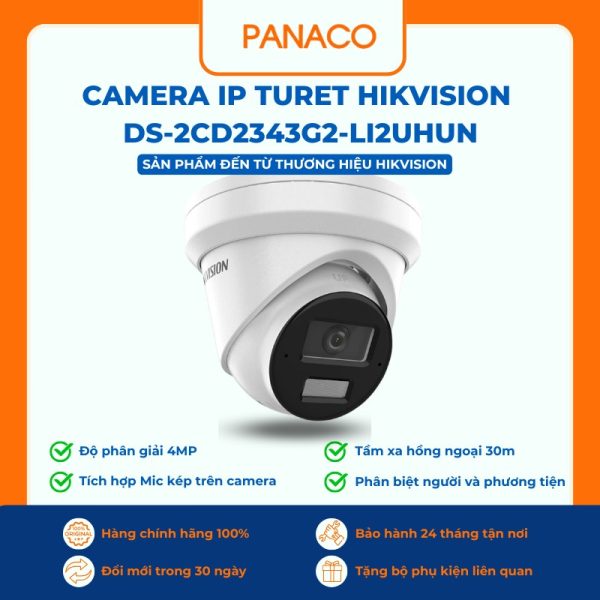 Camera IP Turet Hikvision DS-2CD2343G2-LI2UHUN