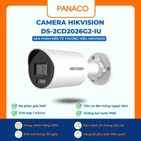Camera hikvision DS-2CD2026G2-IU