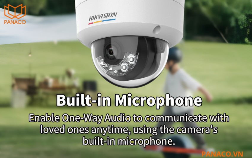 DS-2CD1127G2H-LIU ghi hình kèm âm thanh với micro tích hợp