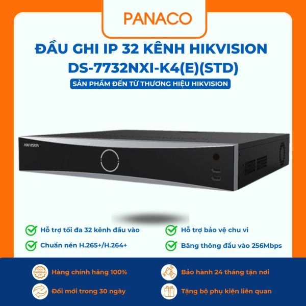Đầu ghi IP 32 kênh Hikvision DS-7732NXI-K4(E)(STD)