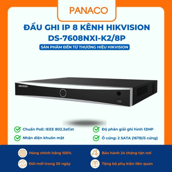 Đầu ghi IP 8 kênh Hikvision DS-7608NXI-K28P