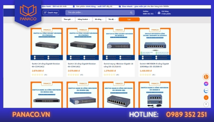 Panaco là đơn vị phân phối Switch Managed và Unmanaged uy tín