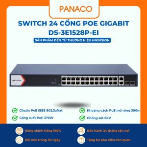 Switch 24 cổng PoE Gigabit DS-3E1528P-EI